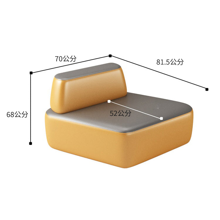 接待沙發、候診室沙發、休息室沙發,雙色設計,PVC皮革,天然木框架,高密度聚氨酯泡沫,可定制,簡約現代,黃色,OS-A8