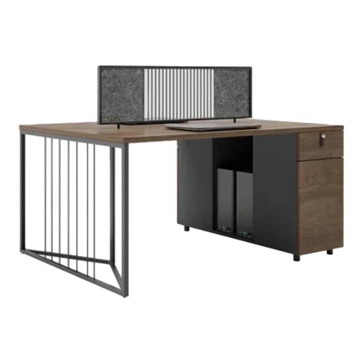 現代辦公桌,有頂板、密碼鎖、大容量儲物空間和現代設計。 OD-A11。