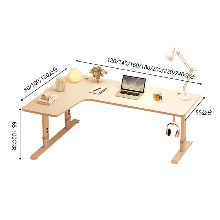 室內書桌,L型,寬檯面,高度可調,雙線孔蓋,儲物架,穿孔板,鋼架,圓角,穩定,耐用,簡單,易於使用,CD-A15