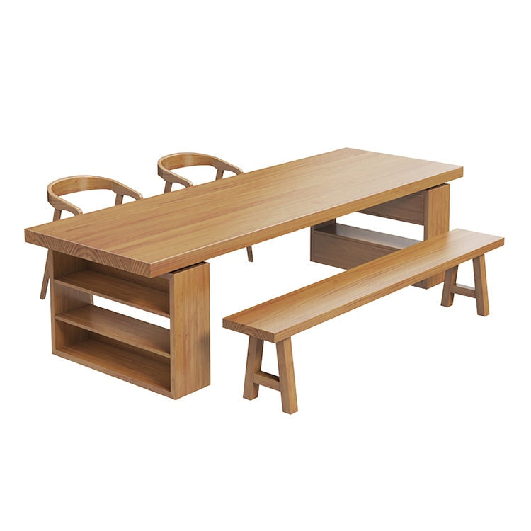 Conference table, negotiation table, workbench, long table, bench, side rack, multi-user, wood grain finish, customizable, MT-A34