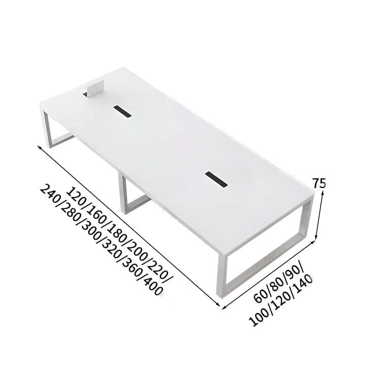 Conference table, negotiation table, meeting table, negotiation table, eco-friendly wood, stable, waterproof, metal frame, minimalist, off-white, customizable, MT-A39