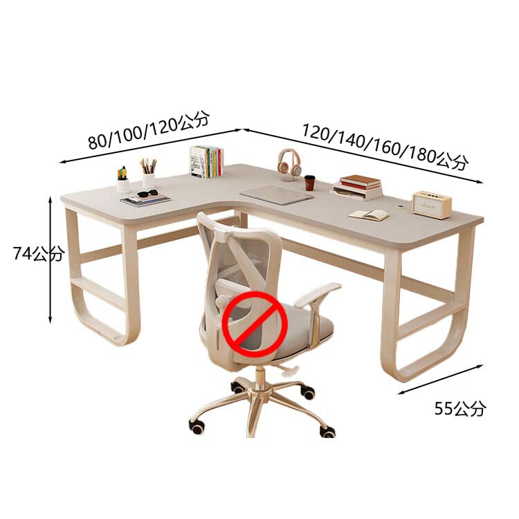 書桌,辦公桌,L型書桌,鋼架,塑膠面板,三聚氰胺貼面,寬腿空間,方腿,CD-A5