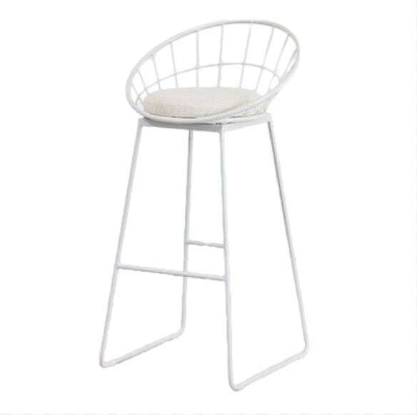 桌子、吧台桌、櫃檯桌、木紋飾面、鋼腿、圓潤飾面、塑膠零件、簡約現代設計、白色、可客製化、BT-A4