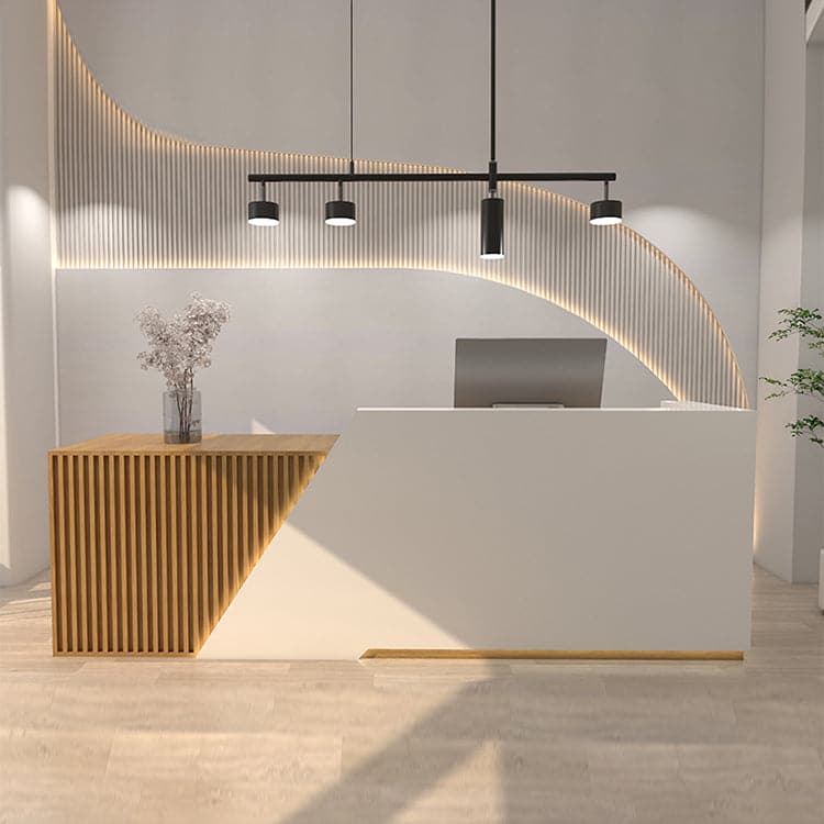 接待台、收銀機、辦公室接待台,採用環保材料,帶鎖、鍵盤托架和電腦收納空間,RD-A33