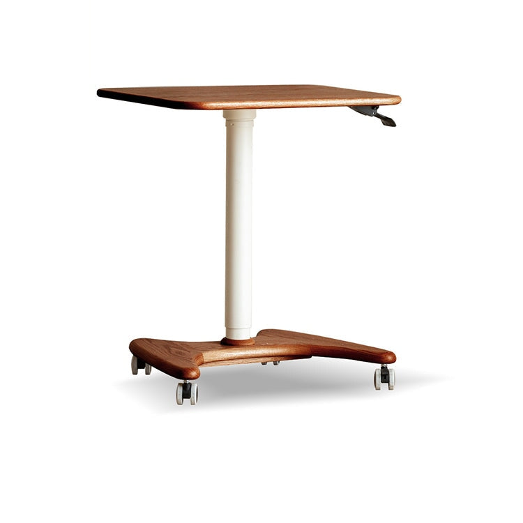 高度可調書桌,辦公桌,可調節高度,橡木,木紋,穩定,U型,帶擋塊的腳輪,可旋轉,角度調節,簡單,實用,易於使用,HAD-A5