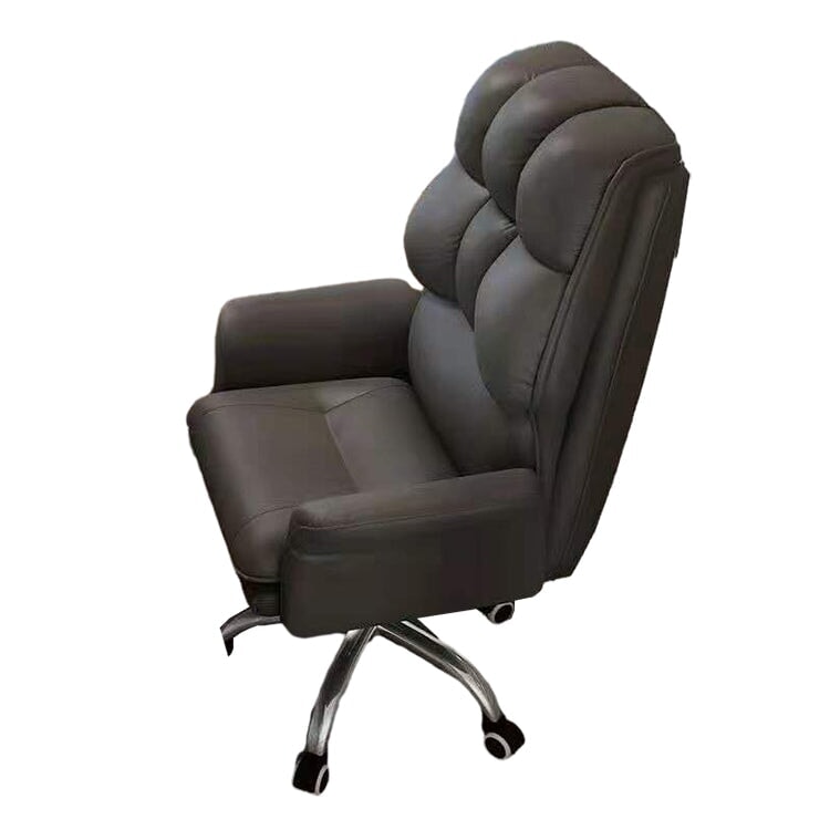 Office chair, task chair, swivel chair, height adjustable, 360-degree rotation, ergonomic, double-layer cushioning, plated, with armrests, with footrest, simple and stylish, OC-A47