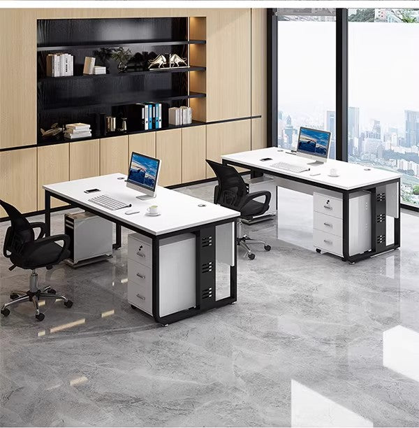 Computer Desk, Desktop Office Desk, Simple Modern Employee Workstation, Home Study Desk, Single Person Desk ED-A135