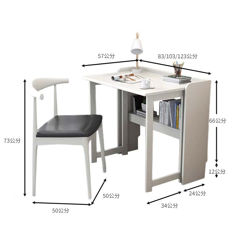 折疊式書桌,帶儲物架,天然橡膠木,接線孔,踢腳板蓋,緊湊,耐用,節省空間,CD-A3