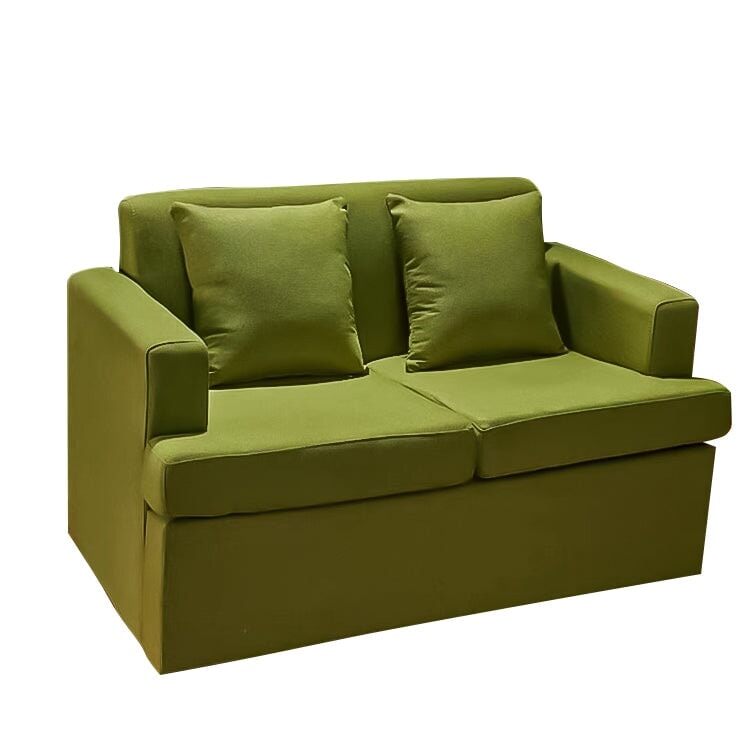 日式商用接待套裝,包含茶几和沙發,適用於商業用途,布藝軟墊,簡約復古設計,棕藍色,可定制,CT-A24