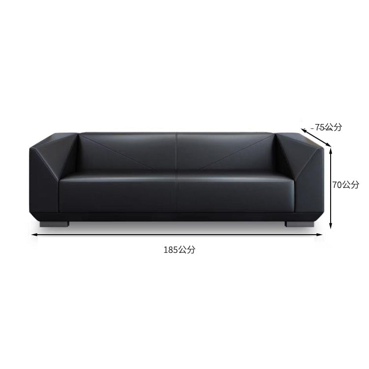 沙發,接待沙發,室內,接待用途,皮革,透氣,舒適貼合,聚氨酯泡沫,幾何設計,天然木材,時尚,現代,黑色,可定制,OS-A14