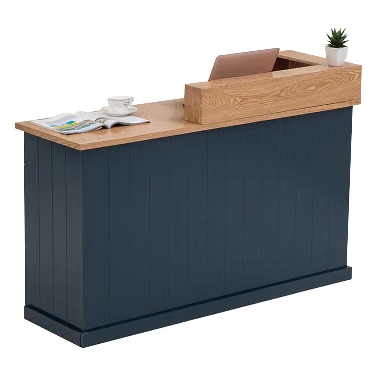 時尚接待台/收銀台/辦公室接待台,帶儲物架、鎖、鍵盤滑軌、大容量儲物空間和把手,RD-A41