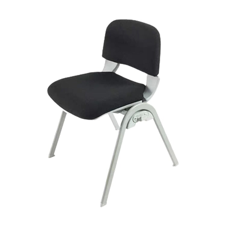 Space-saving, stackable office chair with curved design, double-layered polyurethane foam, carbon steel legs, ABS resin structure, and non-slip breathable design (OC-A34)