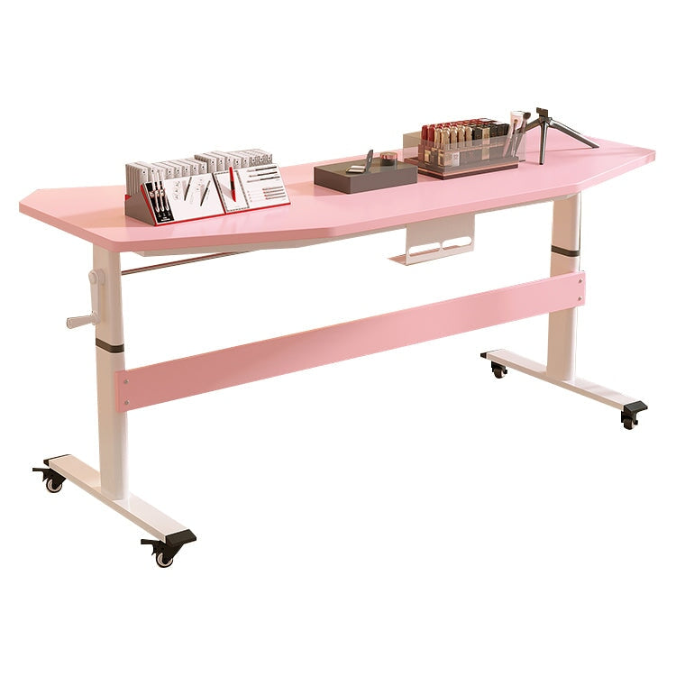 高度可調的書桌、電腦桌、辦公桌、幾何設計、高度可調、厚實、環保板、隱藏式佈線、主機存儲、簡約、精緻、現代設計、HAD-A4