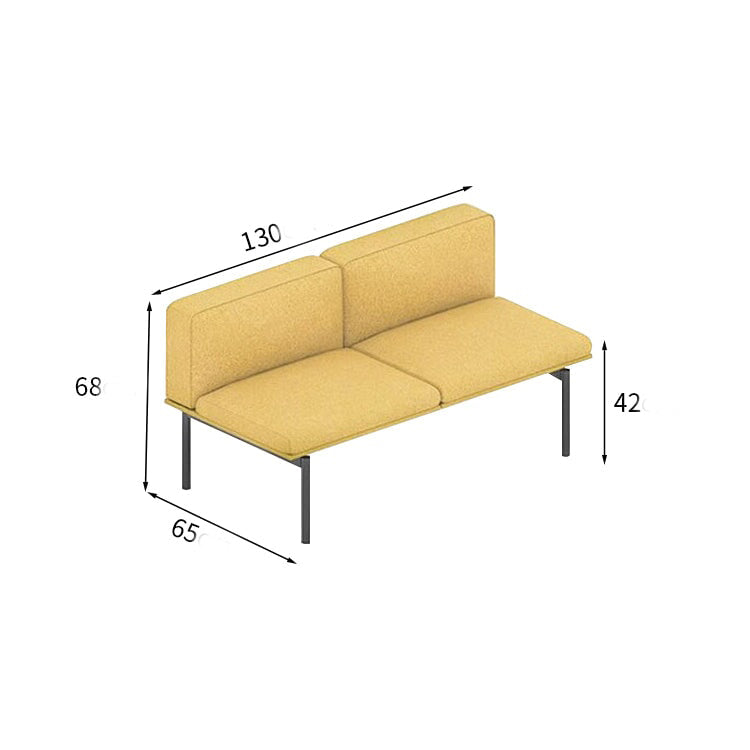 接待套裝,含沙發和茶几,滌綸面料,自由擺放,鋼架結構,聚氨酯泡沫填充,簡約設計,黃色,可定制,OS-A6