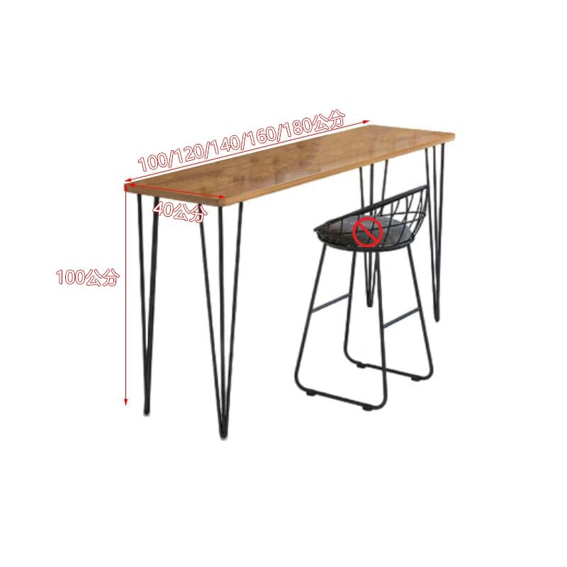 桌子、吧台桌、櫃檯桌、木紋飾面、鋼腿、圓潤飾面、塑膠零件、簡約現代設計、白色、可客製化、BT-A4