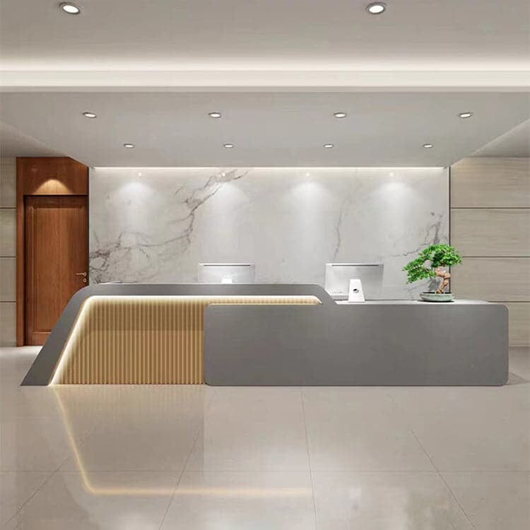 高品質接待台,配備LED顯示器和電腦儲存空間,適用於辦公室。 RD-A30