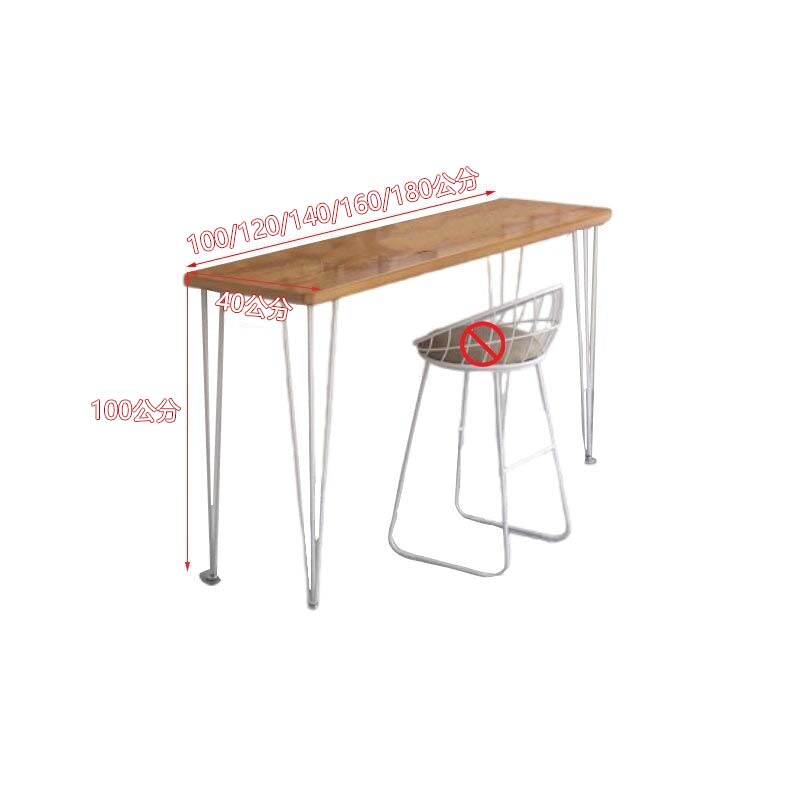 桌子、吧台桌、櫃檯桌、木紋飾面、鋼腿、圓潤飾面、塑膠零件、簡約現代設計、白色、可客製化、BT-A4