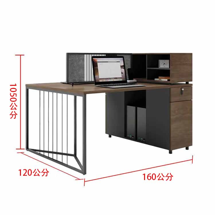 現代辦公桌,有頂板、密碼鎖、大容量儲物空間和現代設計。 OD-A11。