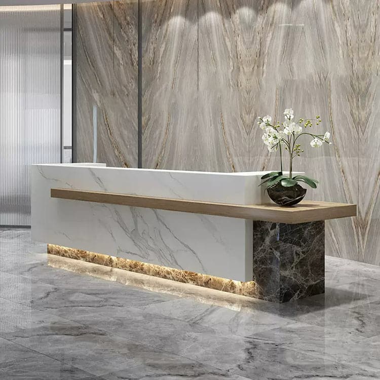 接待台、接待櫃檯、高櫃檯、帶鎖抽屜、隔板、簡約、現代、RD-A21