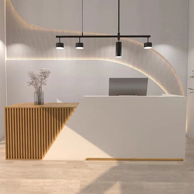 接待台、收銀機、辦公室接待台,採用環保材料,帶鎖、鍵盤托架和電腦收納空間,RD-A33