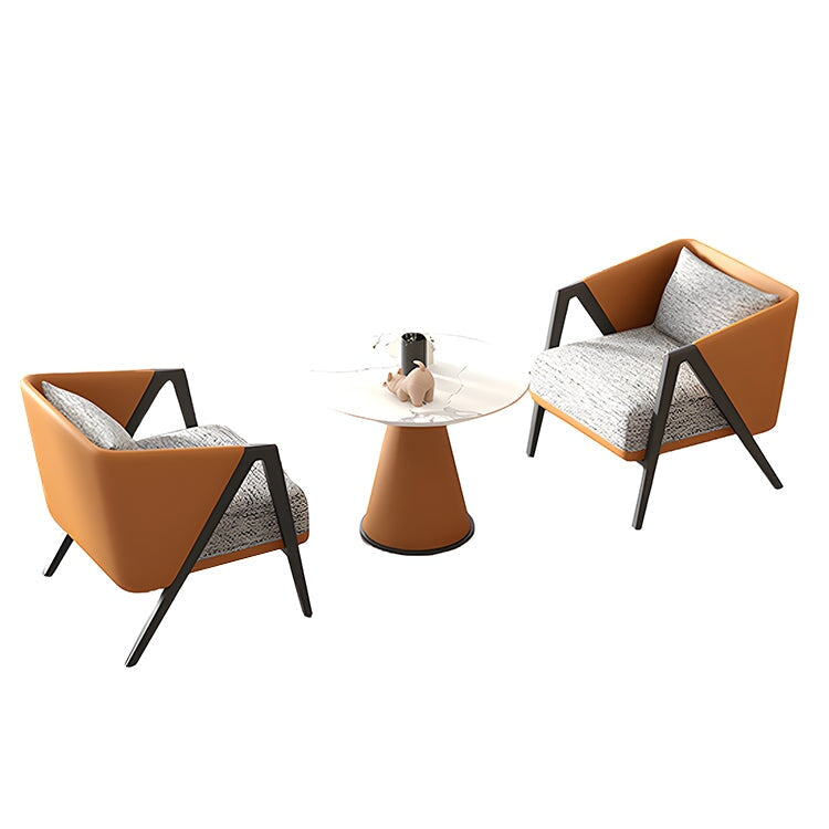 這款小巧簡約的接待沙發組合,採用陶瓷檯面、耐磨包邊、天然木材、PU皮革、耐用棉麻布料和高密度聚氨酯泡棉。 CT-A8