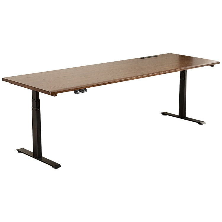 電動高度可調書桌、辦公桌、電腦桌、辦公桌、高度可調、電動、高度記憶功能、倒角邊緣、耐用、插座、顯示器支架、可自訂、易於使用、實用、簡約設計、HAD-A3