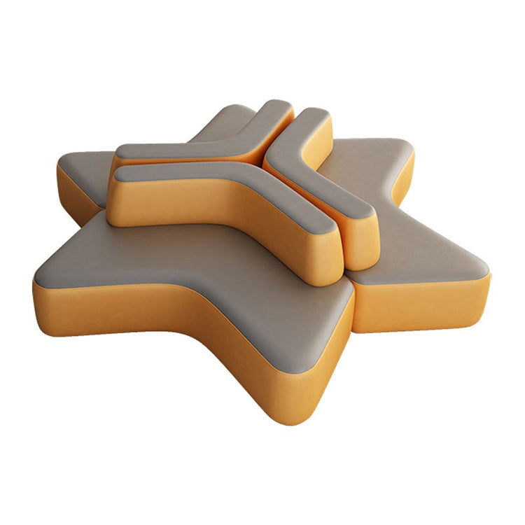 接待沙發、候診室沙發、休息室沙發,雙色設計,PVC皮革,天然木框架,高密度聚氨酯泡沫,可定制,簡約現代,黃色,OS-A8