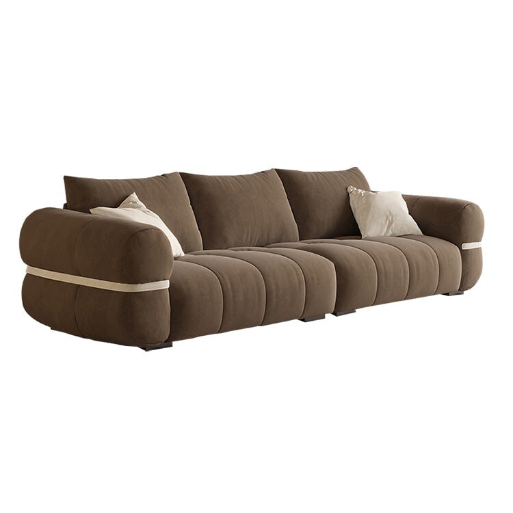 時尚盤腿沙發,地板沙發,仿麂皮聚酯纖維面料,高密度聚氨酯泡沫,乳膠坐墊,天然木框架,織帶,米色,可定制,SF-A7