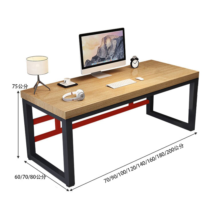 室內電腦桌,天然木材,寬頂,厚,顯示器架,碳鋼框架,堅固,口形,穩定,舒適,堅固,可定制,CD-A14