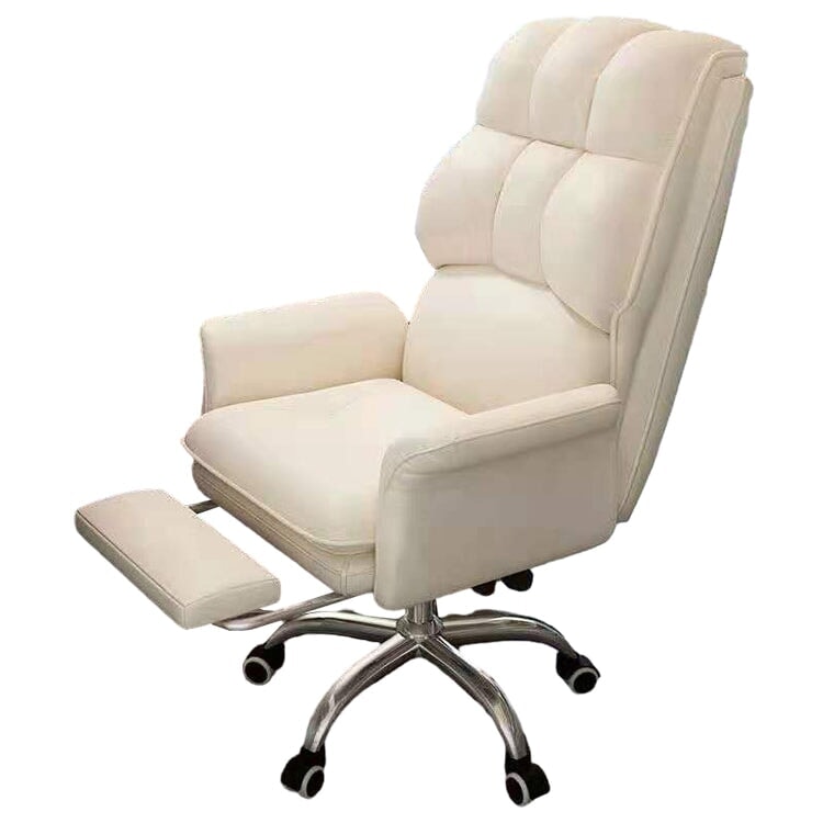 Office chair, task chair, swivel chair, height adjustable, 360-degree rotation, ergonomic, double-layer cushioning, plated, with armrests, with footrest, simple and stylish, OC-A47