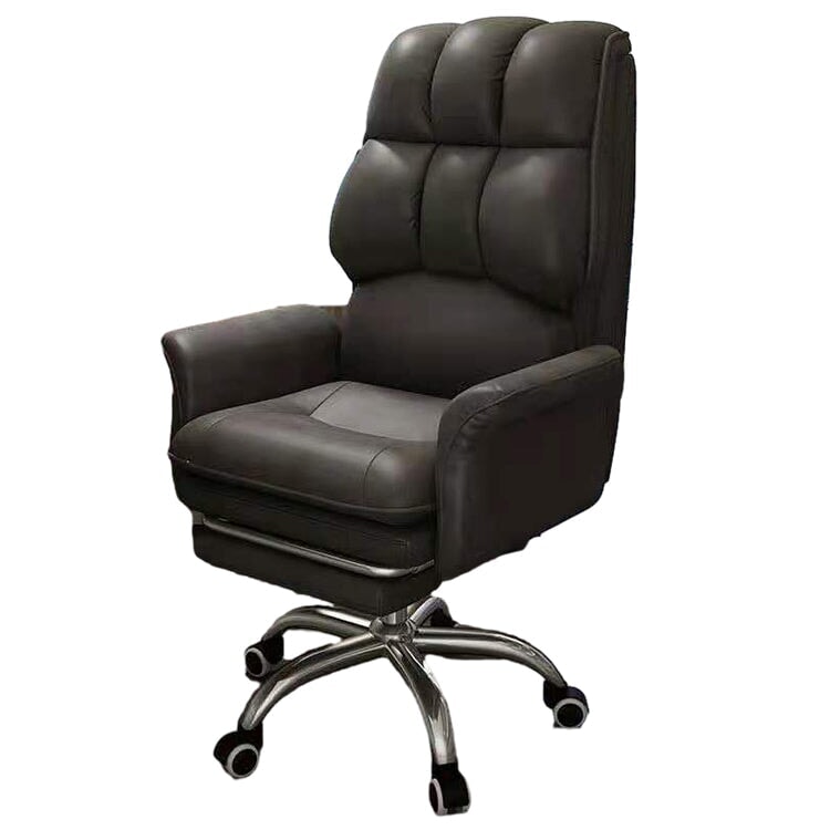 Office chair, task chair, swivel chair, height adjustable, 360-degree rotation, ergonomic, double-layer cushioning, plated, with armrests, with footrest, simple and stylish, OC-A47