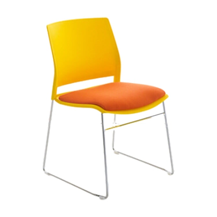 Stackable office chair, space-saving design, cotton and linen fabric, steel frame, non-slip rubber, OC-A42