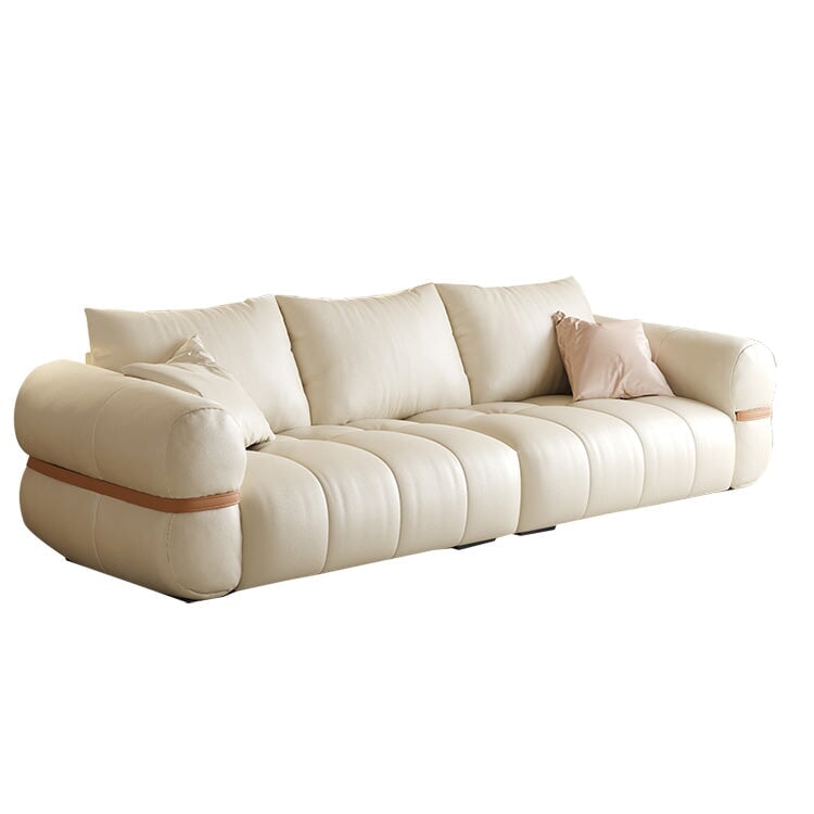 時尚盤腿沙發,地板沙發,仿麂皮聚酯纖維面料,高密度聚氨酯泡沫,乳膠坐墊,天然木框架,織帶,米色,可定制,SF-A7