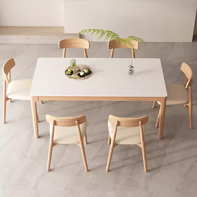 テーブル ダイニングテーブル ナチュラル セラミック天板 ベニヤ合板 ブナ材 ナチュラルモダン 爽やかな印象 幕板付き 優れた安定性 DT-A19