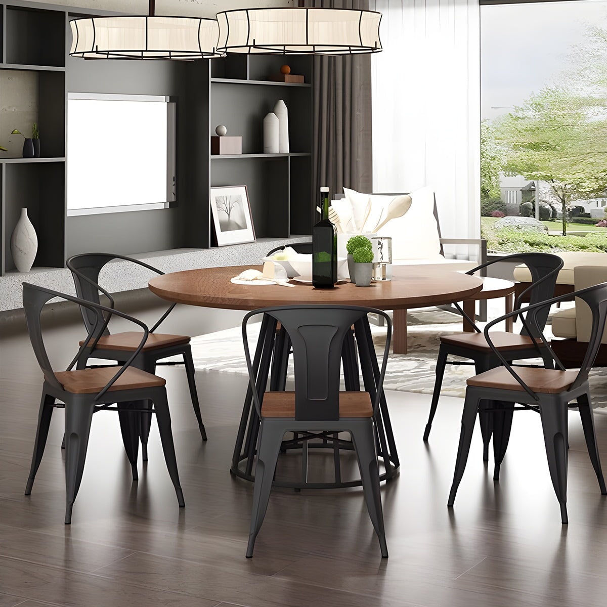 ターンテーブル 回転テーブル 木製 中華テーブル 天然木 おしゃれ ウォールナット ナチュラル 店舗用 業務用 カスタマイズ可能 DT-A3