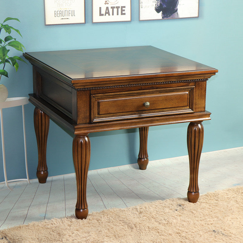 American Country Solid Wood Coffee Table Retro Storage Cabinet Living Room Small Coffee Table Small Table Modern Minimalist Small Apartment Furniture CJ-A04