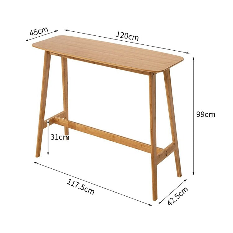 吧台桌,吧台桌,竹子,毛竹,圓形,簡約,棕色,自然,BT-A14