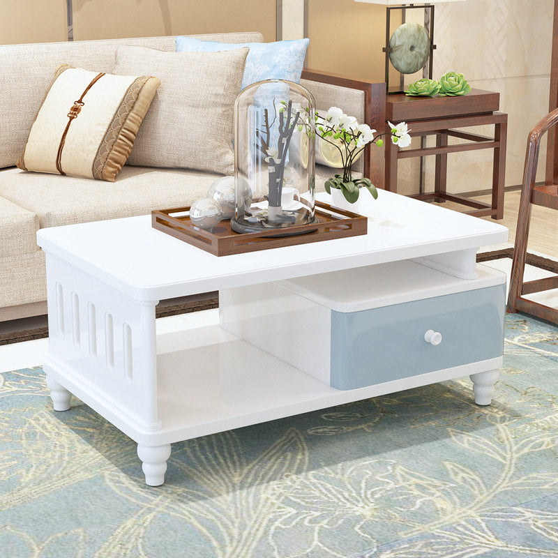 簡約全實木茶几客廳家用電視櫃組合附抽屜小戶型中式原木創意茶桌CJ-A02