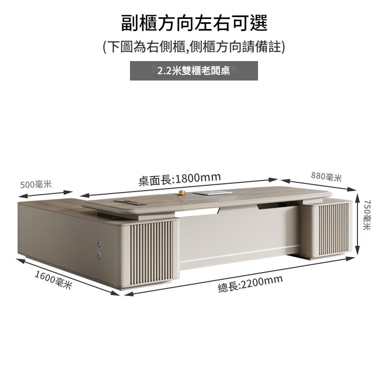 Executive Desk with Lacquer Finish, Minimalist Modern Light Luxury Presidential Desk, Manager Desk ED-A104
