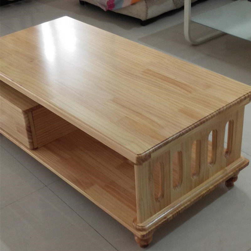 簡約全實木茶几客廳家用電視櫃組合附抽屜小戶型中式原木創意茶桌CJ-A02