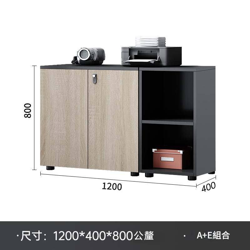 辦公室文件櫃地櫃木質矮櫃儲物櫃帶鎖資料櫃隔間雜物收納櫃長條櫃-SC-A100