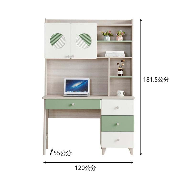 辦公桌、學習桌、電腦桌、簡易書桌附抽屜、書架、電腦、封邊處理、耐污三聚氰胺貼皮、收納、人體工學、CD-A20