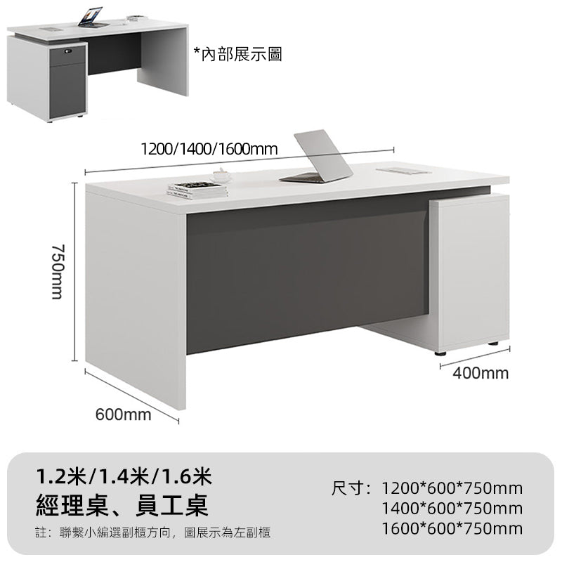 Financial staff desk and chair set, workstation, office desk, single person computer desk ED-A133
