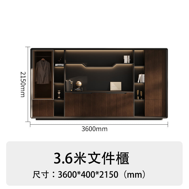 Executive Desk, President Desk, Italian Light Luxury Modern Chairman Office Desk, Executive Table, High-end Office Desk and Cabinet Combination ED-A129