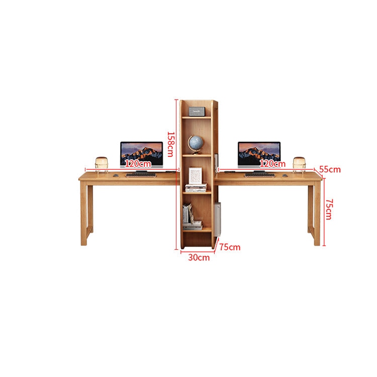 書桌、組合桌、天然木、橡膠木、側架、分類收納、清爽印象、高承重、高穩定性、方形結構、圓潤飾面、自然、CD-A7