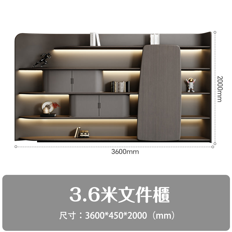 Executive Desk, Light Luxury, High-End Boss Desk, Leadership Office, Minimalist Modern Desk and Cabinet Set ED-A128