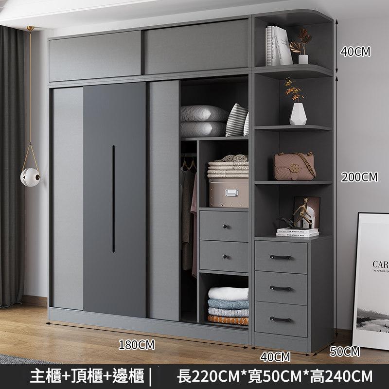 Wardrobe Household Bedroom Sliding Door Cabinet Simple Solid Wood Small Apartment Rental 2025 New Hot Style Wardrobe YTG-A01