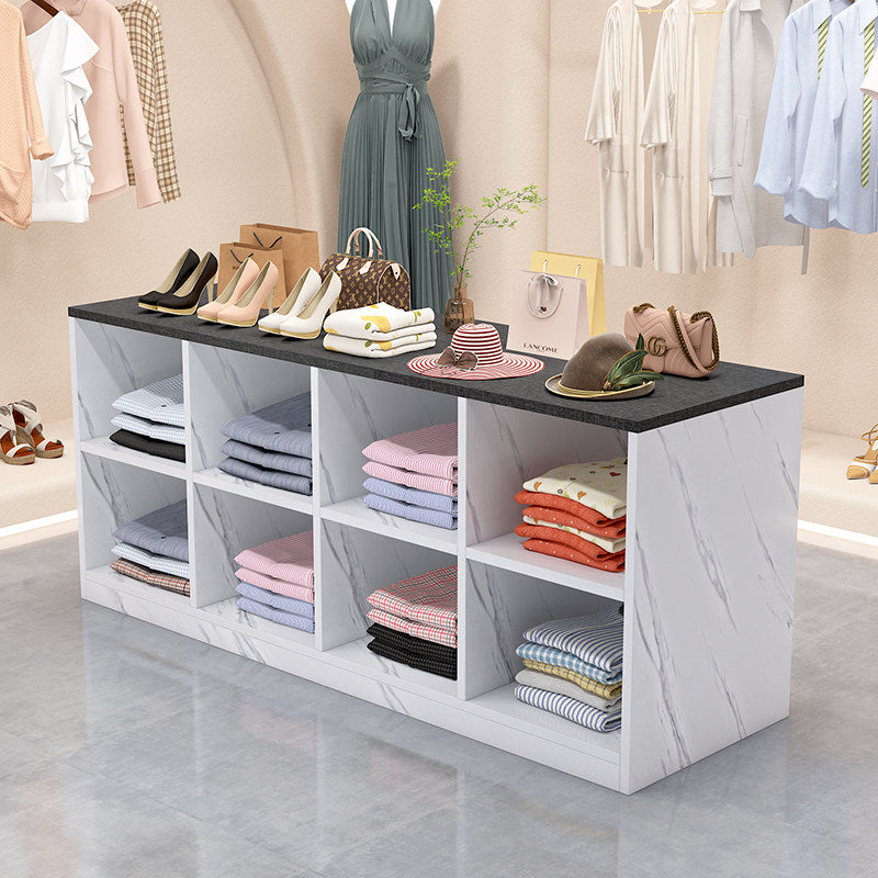Clothing Store Center Island Display Table Side Cabinet Cashier Counter Bar Counter Storage Cabinet Display Stand Flowing Water Display Table ZDT-A01