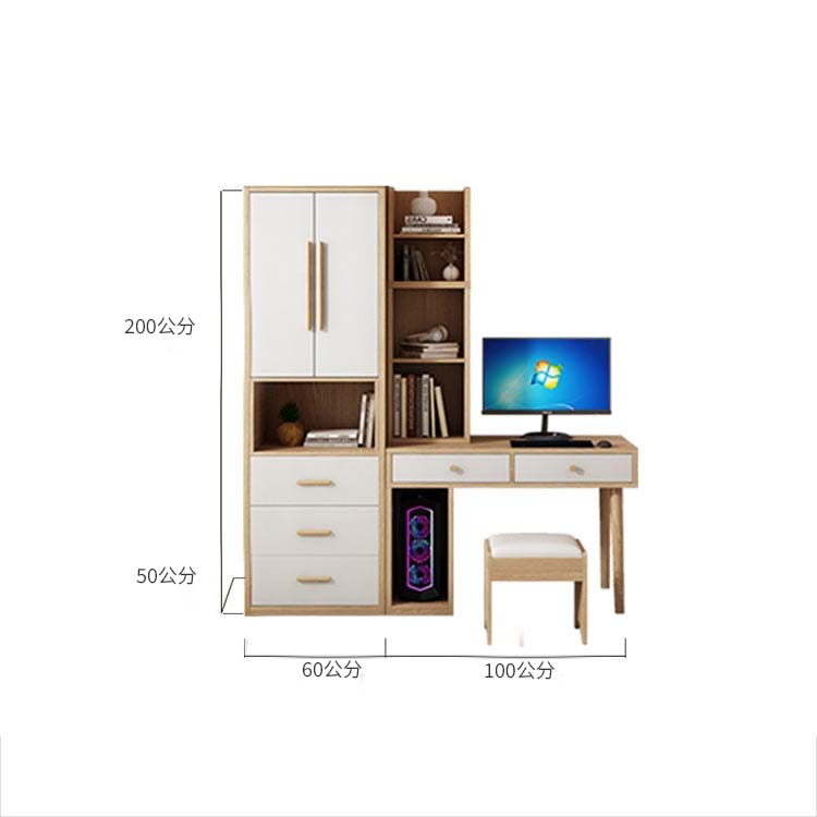 多功能梳妝台、書架、書桌、收納、三聚氰胺、環保、防水、CD-A2