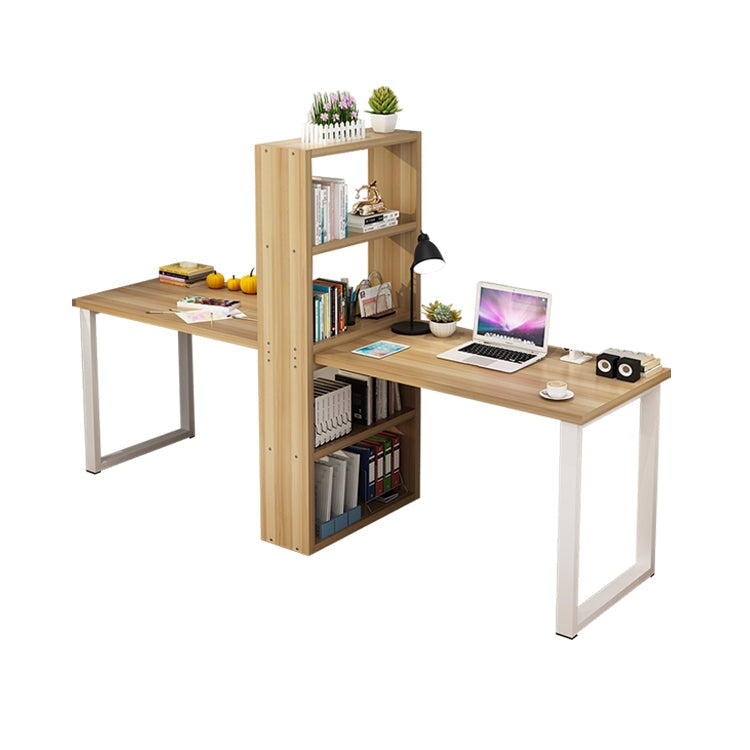 室內雙人電腦桌,附收納架,寬桌面,厚鋼架,防滑墊,簡約自然設計,可客製設計,CD-A17